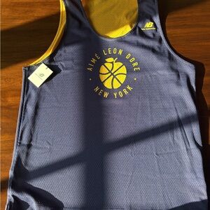 Aime Leon Dore x New Balance Blue and Yellow Perforated Tank